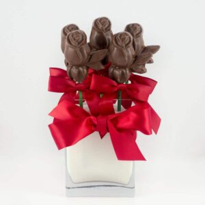 Milk Chocolate Sweetheart Rose Lolly