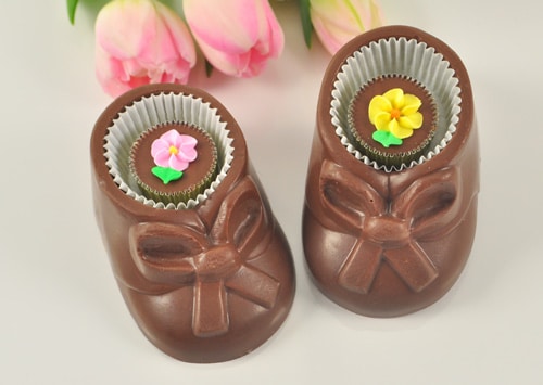 Chocolate Baby Booties