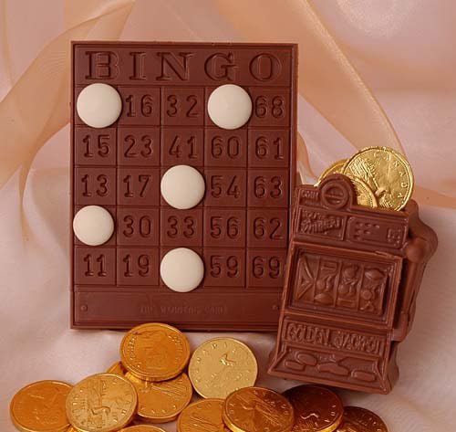 Chocolate Bingo Card and Slot Machine
