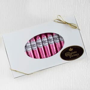 Chocolate Cigars wrapped in pink foil