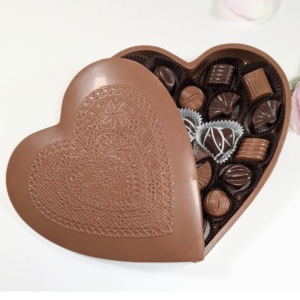 Romantic Chocolate Lacey Heart Box