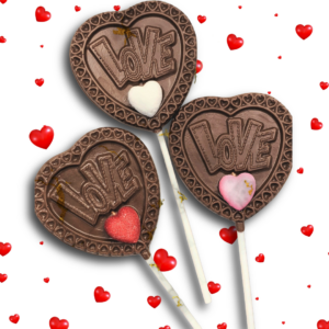 Chocolate Valentine Heart Lollies