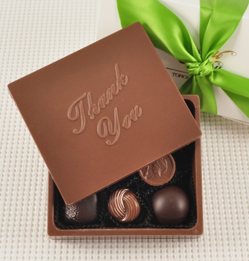 Chocolate Thank you Greeting card Box